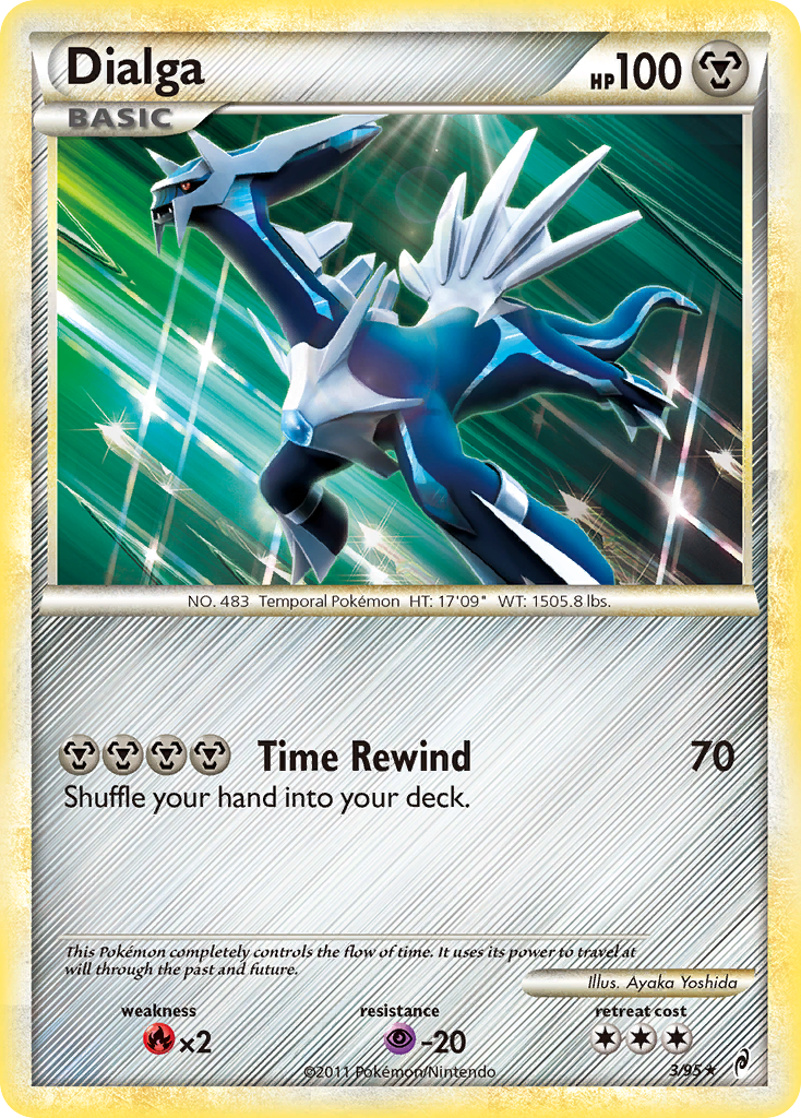 Dialga 3/95 Rare Holo card from Call of Legends