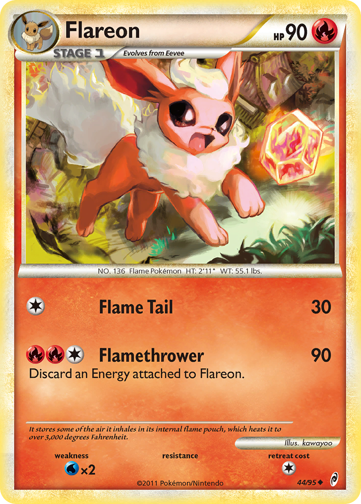 Flareon 44 Uncommon card from Call of Legends