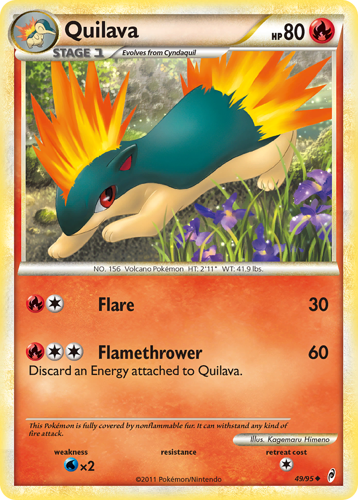 Quilava 49/95 Uncommon card from Call of Legends