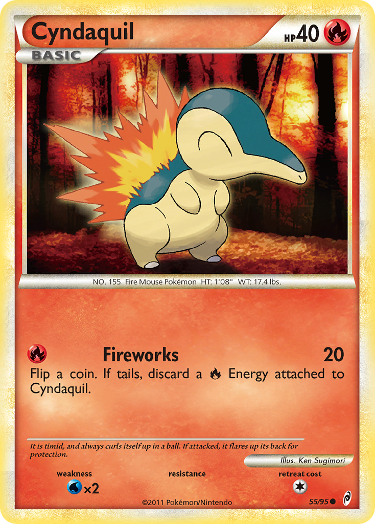 Cyndaquil 55 Common card from Call of Legends