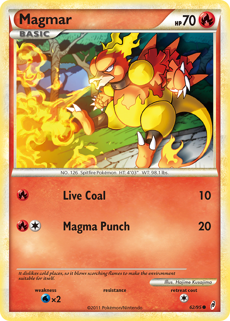 Magmar 62 Common card from Call of Legends