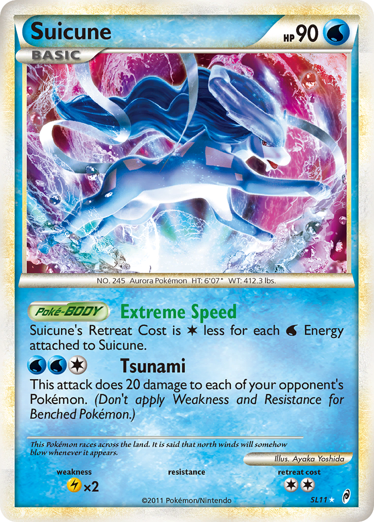 Suicune SL11 Rare Holo card from Call of Legends