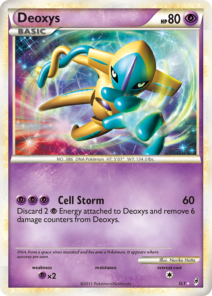 Deoxys SL1 Rare Holo card from Call of Legends