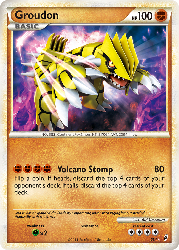 Groudon SL4 Rare Holo card from Call of Legends