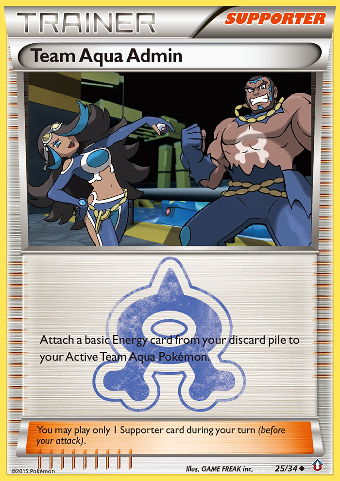 Team Aqua Admin 25 Uncommon card from dc1