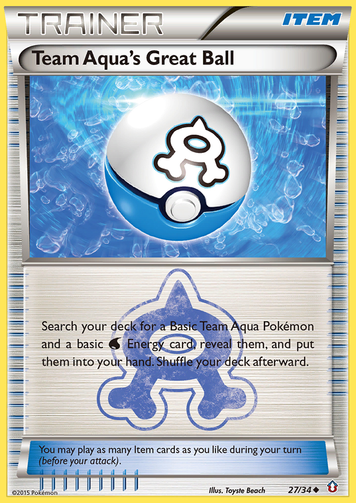 Team Aqua's Great Ball 27 Uncommon card from Double Crisis