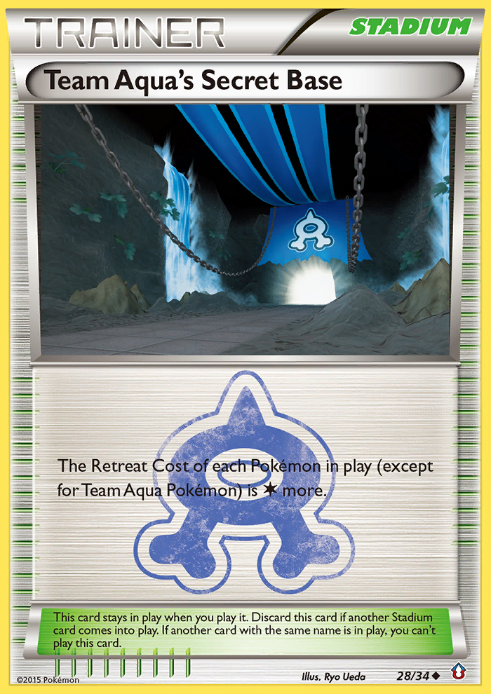 Team Aqua's Secret Base 28/34 Uncommon card from Double Crisis