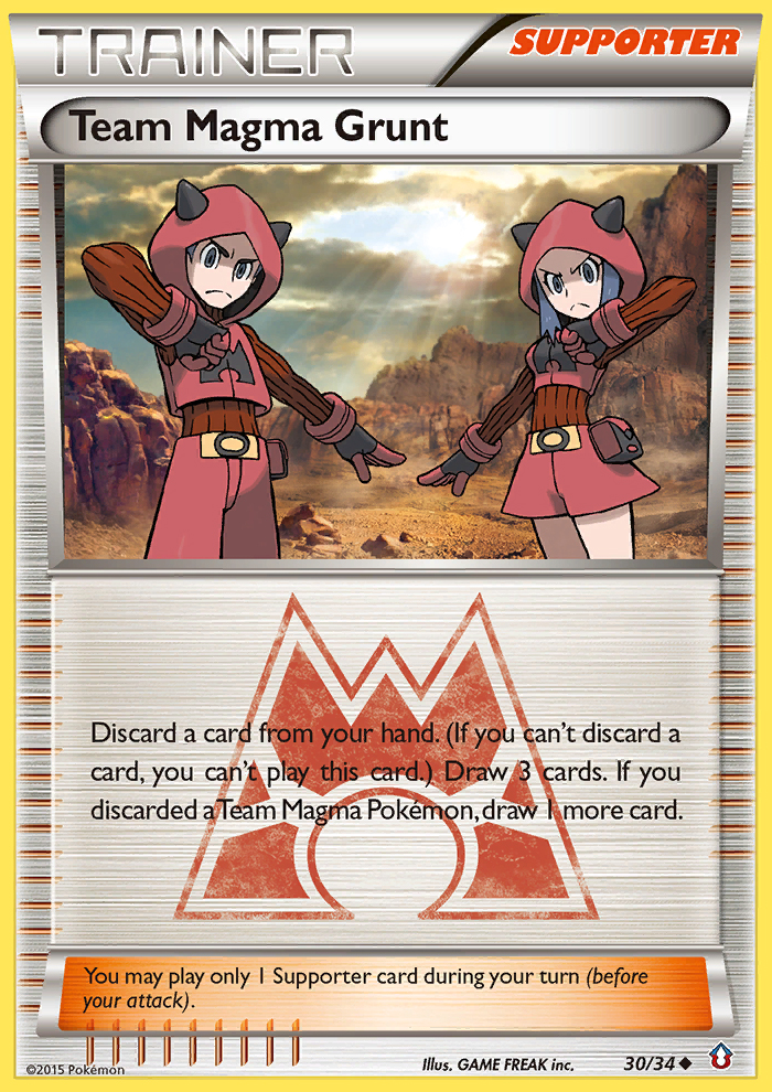 Team Magma Grunt 30 Uncommon card from Double Crisis