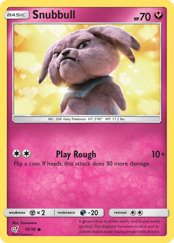 Snubbull 15 Common card from Detective Pikachu