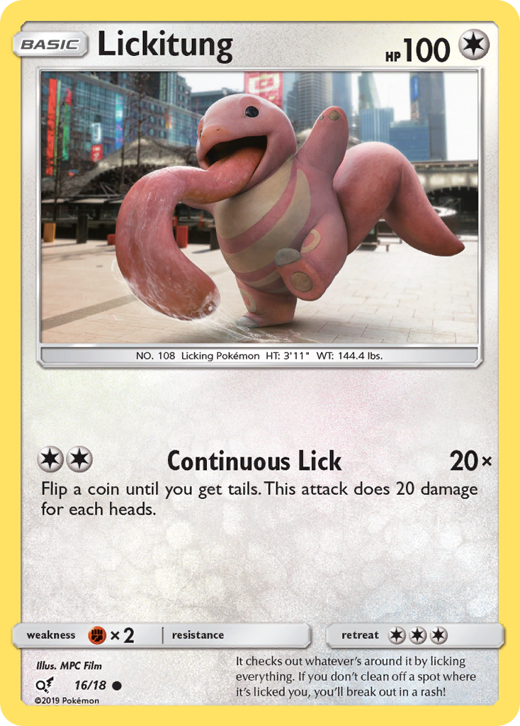 Lickitung 16 Common card from Detective Pikachu
