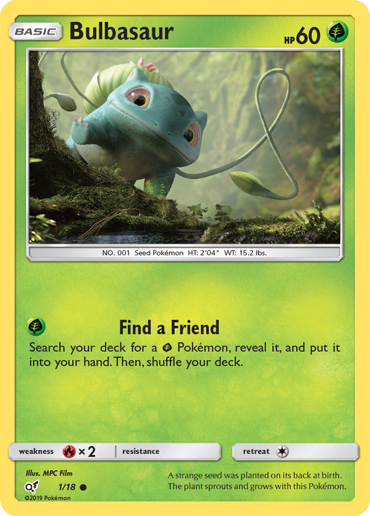 Bulbasaur 1 Common card from Detective Pikachu