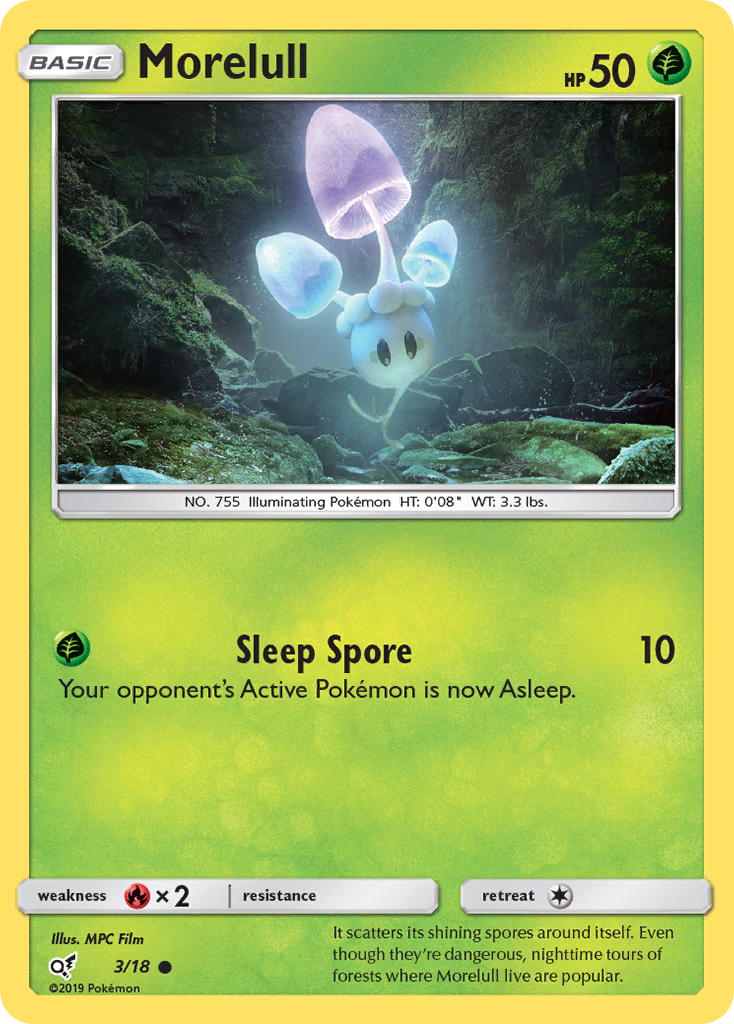 Morelull 3/18 Common card from Detective Pikachu