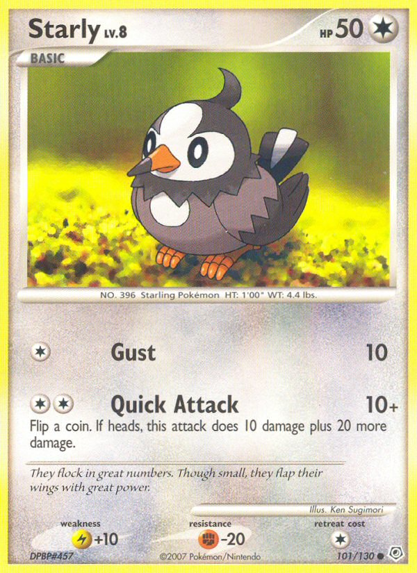 Starly 101 Common card from Diamond & Pearl