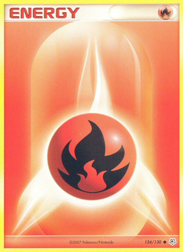 Fire Energy 124 Common card from Diamond & Pearl