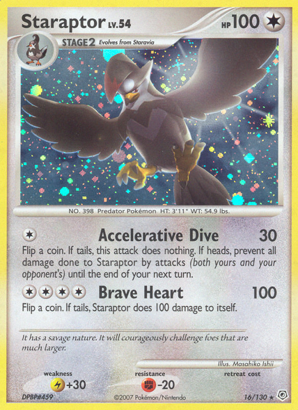 Staraptor 16 Rare Holo card from Diamond & Pearl
