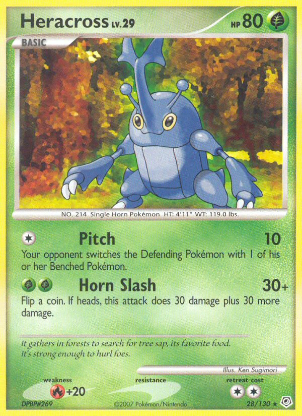 Heracross 28 Rare card from Diamond & Pearl