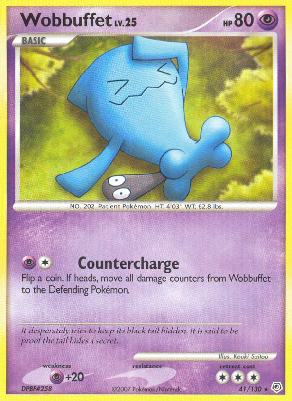 Wobbuffet 41 Rare card from Diamond & Pearl