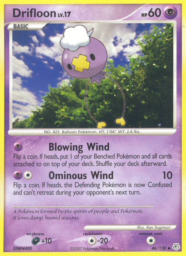 Drifloon 46 Uncommon card from Diamond & Pearl