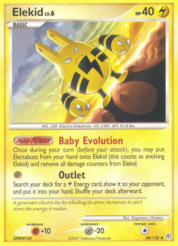 Elekid 48 Uncommon card from Diamond & Pearl