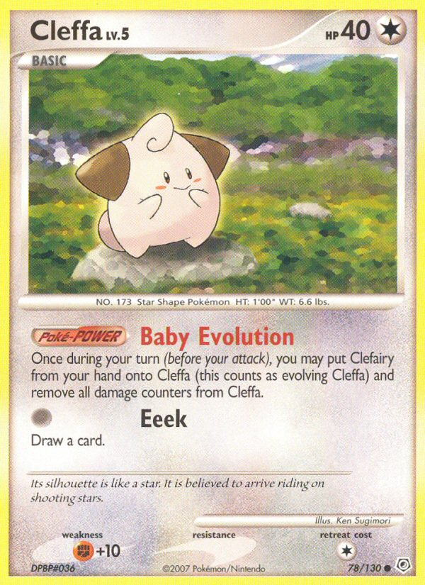 Cleffa 78 Common card from Diamond & Pearl