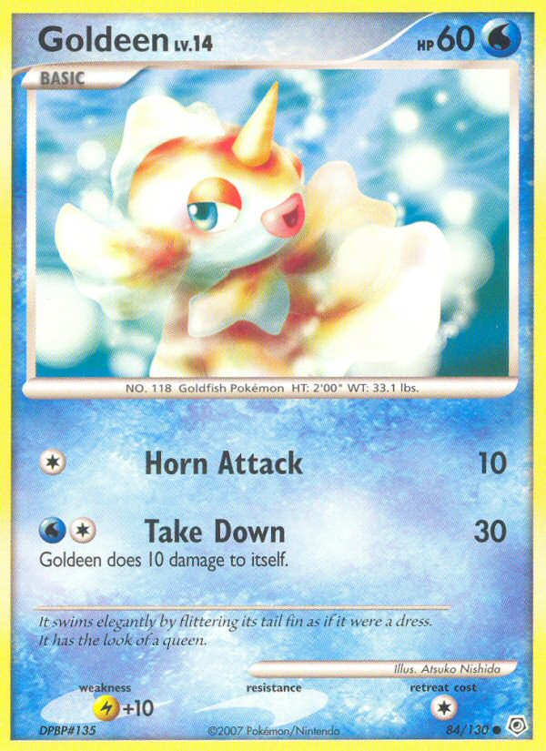 Goldeen 84 Common card from Diamond & Pearl