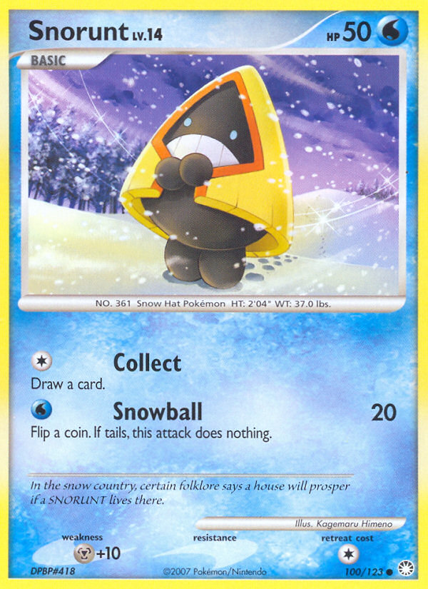 Snorunt 100 Common card from Mysterious Treasures