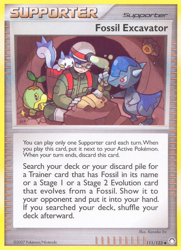 Fossil Excavator 111/123 Uncommon card from Mysterious Treasures