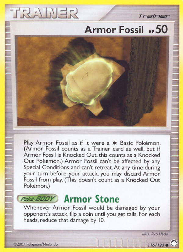 Armor Fossil 116 Common card from Mysterious Treasures