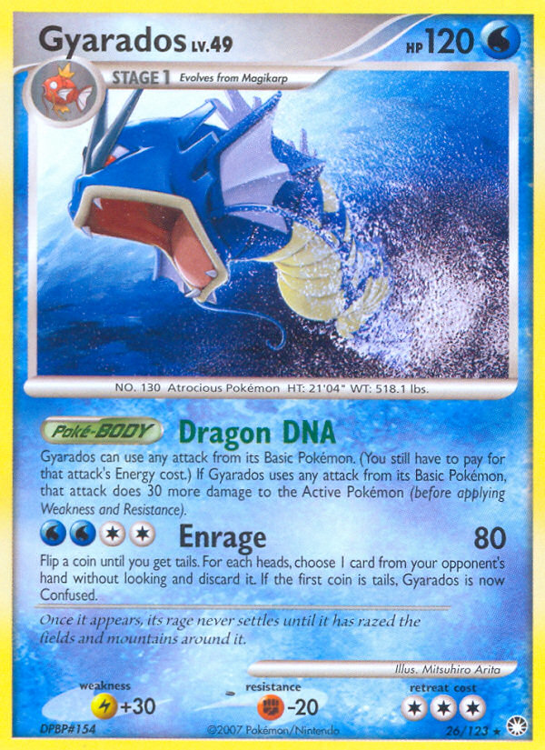 Gyarados 26 Rare card from Mysterious Treasures