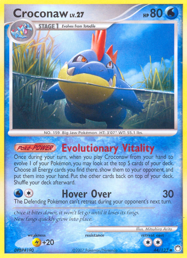 Croconaw 44 Uncommon card from Mysterious Treasures