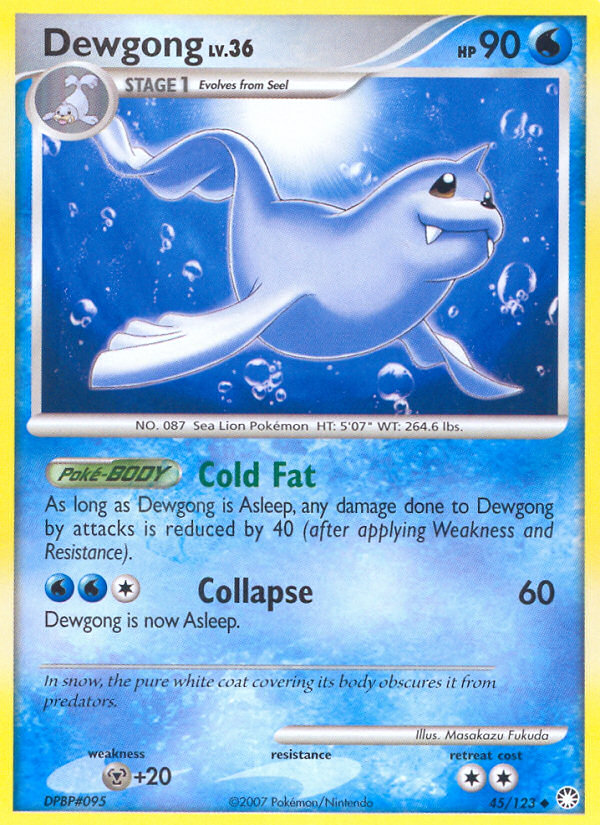 Dewgong 45/123 Uncommon card from Mysterious Treasures