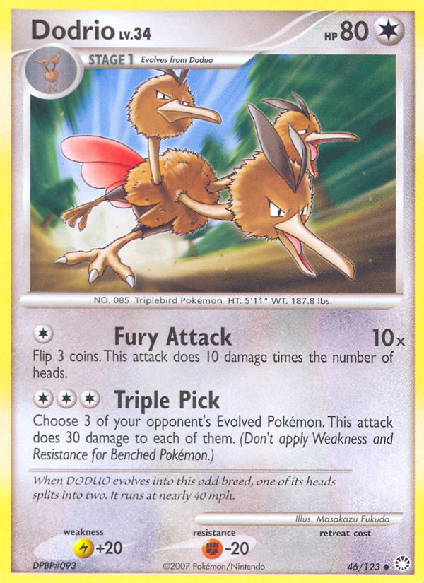 Dodrio 46 Uncommon card from Mysterious Treasures