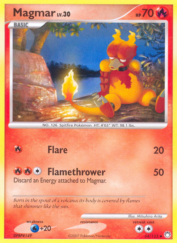 Magmar 54 Uncommon card from Mysterious Treasures