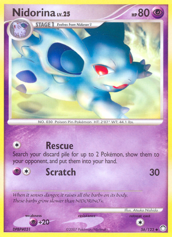 Nidorina 56 Uncommon card from Mysterious Treasures