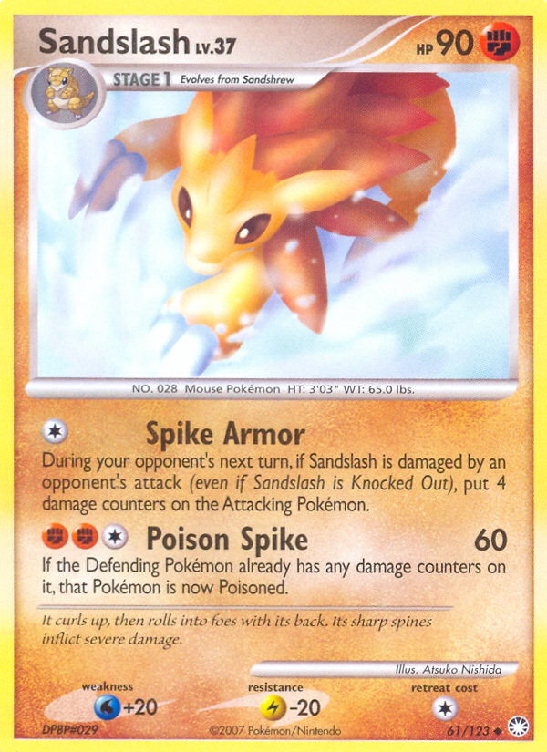 Sandslash 61/123 Uncommon card from Mysterious Treasures