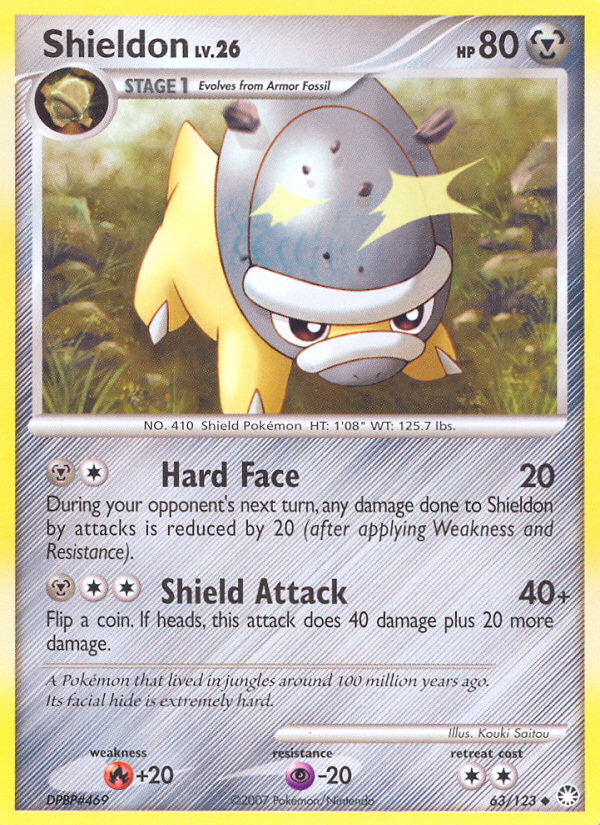Shieldon 63 Uncommon card from Mysterious Treasures