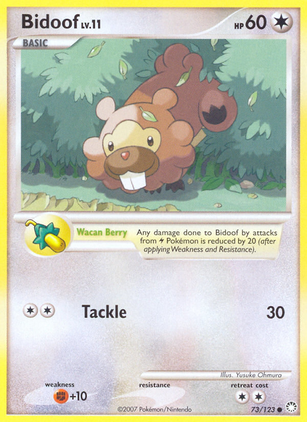 Bidoof 73 Common card from Mysterious Treasures