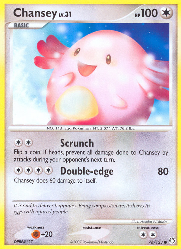Chansey 76 Common card from Mysterious Treasures