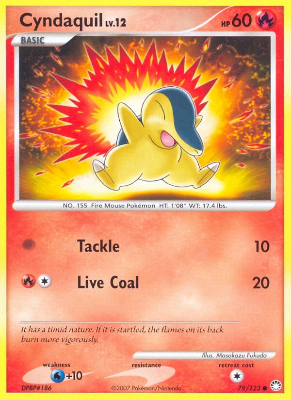 Cyndaquil 79 Common card from Mysterious Treasures