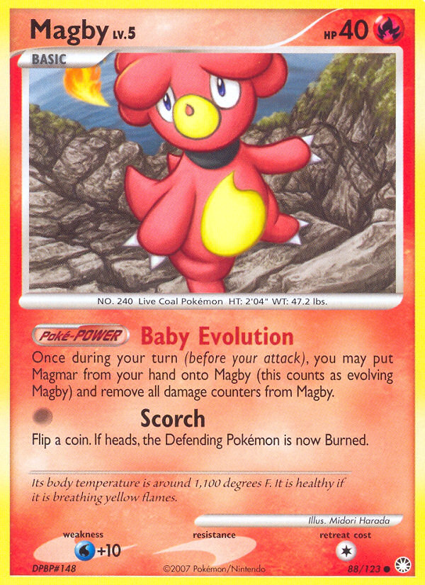 Magby 88 Common card from Mysterious Treasures