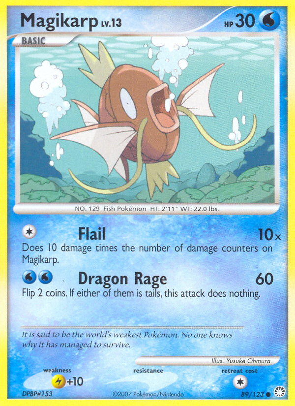 Magikarp 89 Common card from Mysterious Treasures