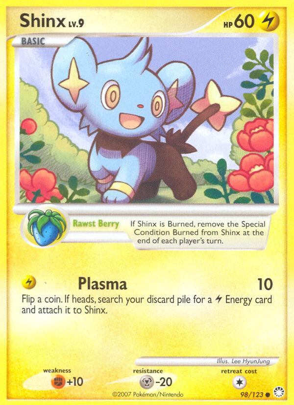 Shinx 98 Common card from Mysterious Treasures