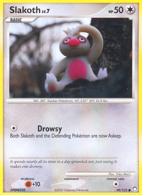 Slakoth 99 Common card from Mysterious Treasures