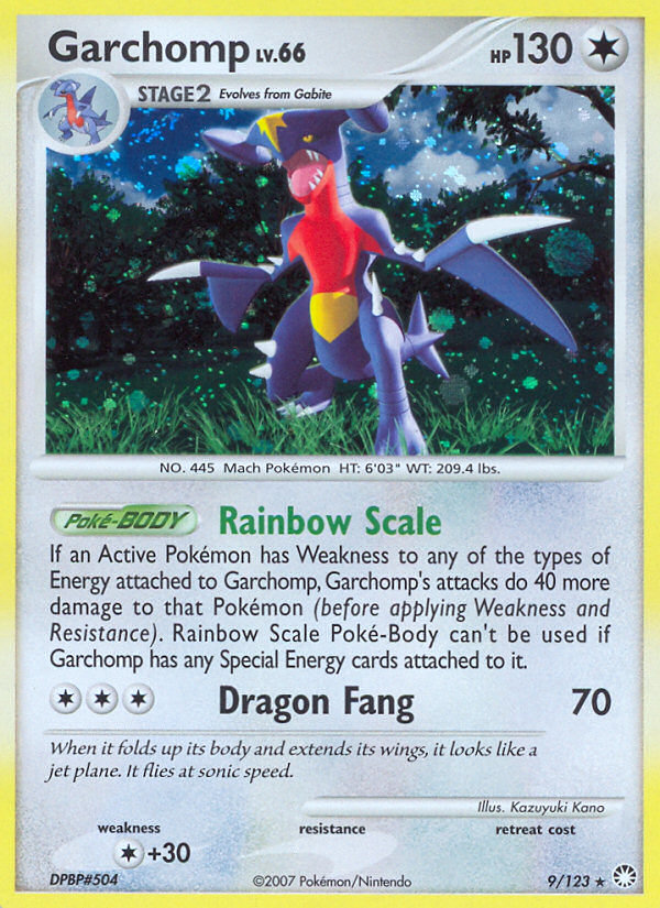 Garchomp 9 Rare Holo card from Mysterious Treasures