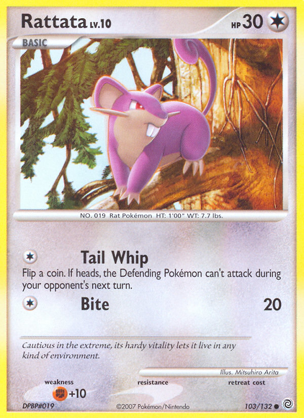 Rattata 103/132 Common card from Secret Wonders