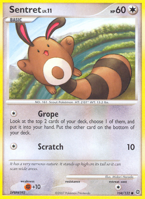 Sentret 104 Common card from Secret Wonders