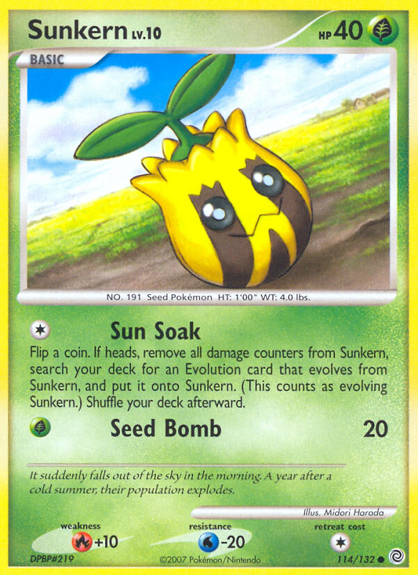 Sunkern 114 Common card from Secret Wonders