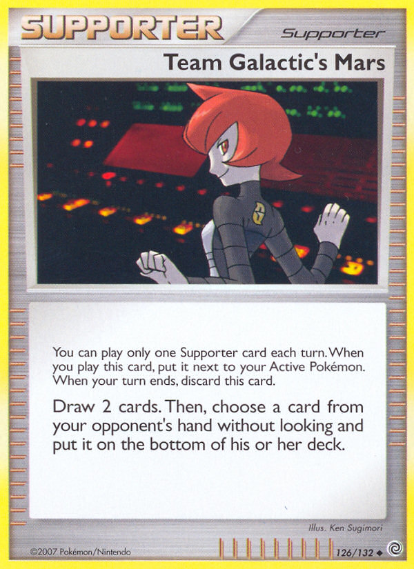 Team Galactic's Mars 126 Uncommon card from Secret Wonders