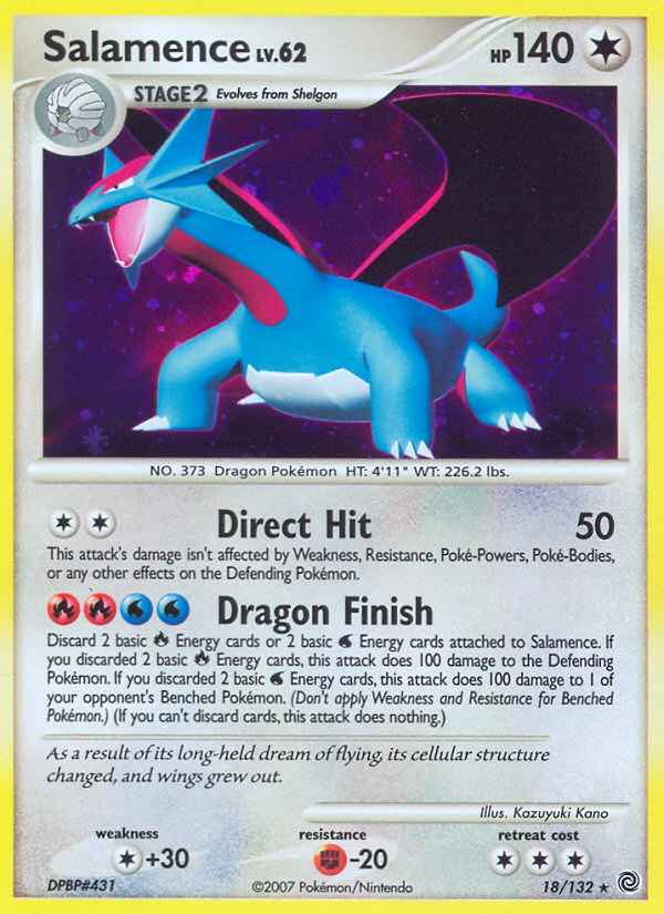 Salamence 18/132 Rare Holo card from Secret Wonders