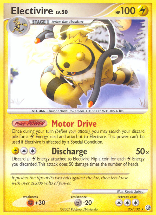 Electivire 25 Rare card from Secret Wonders